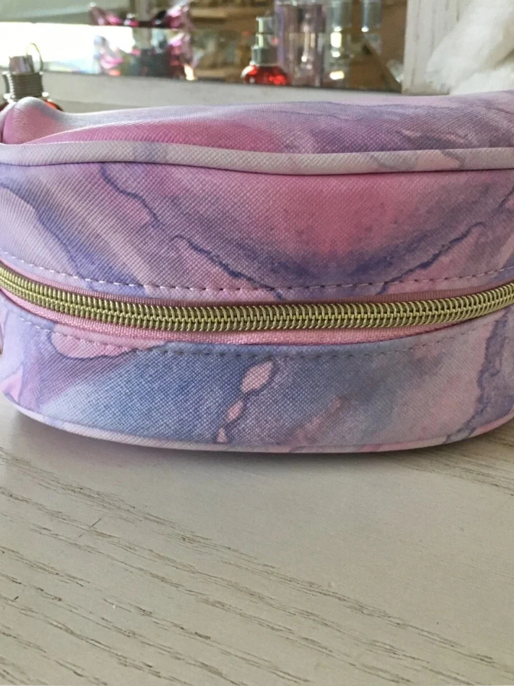 Clear Multicolor Travel Tote – Pink, Blue & Purple 4 pc set